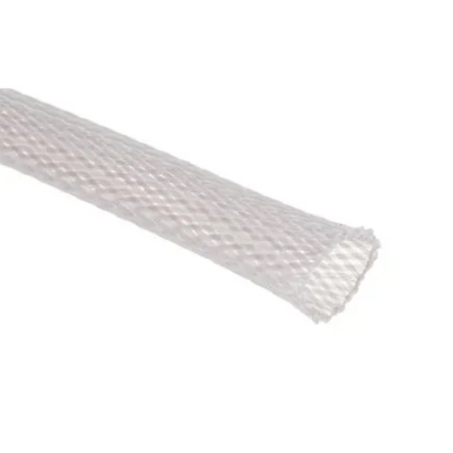 Braided White Cable Sleeve 10mm 5m Roll