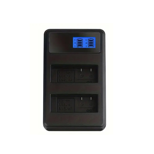 Dual Slot LCD USB Powered EN-EL14 Digital Camera Battery Charger